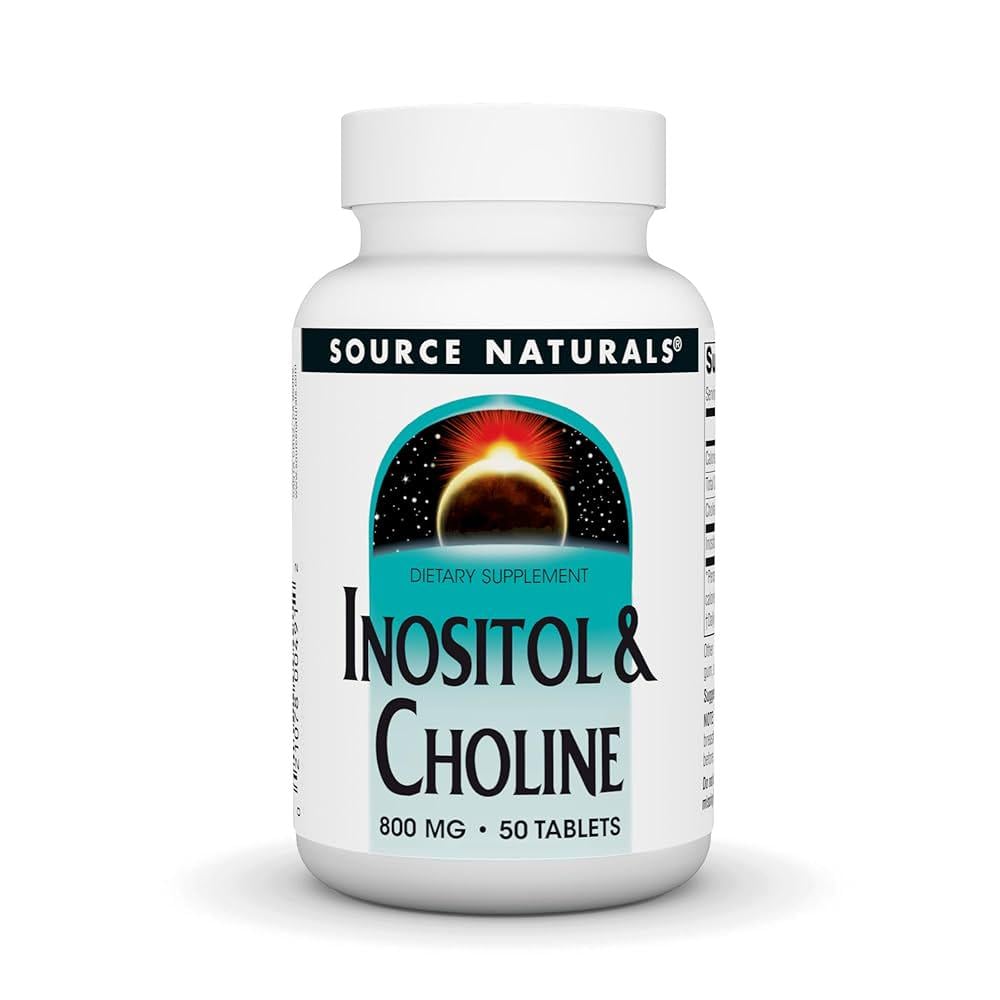 Инозитол и холин Source Naturals Inositol 800 мг 50 таб.