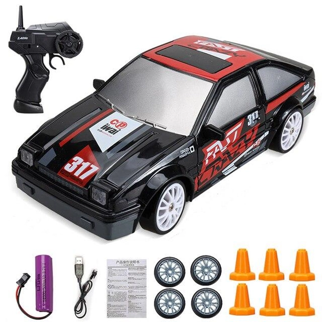 Радіокерована машинка для дріфту Toyota Sprinter 4WD Чорно-червоний (DRT7)