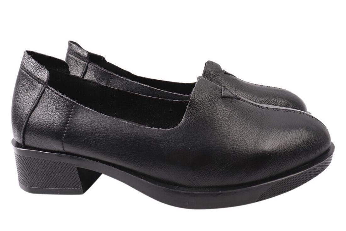 Туфли женские Farinni из кожи на низком ходу р. 40 Черный (151-21DTC)