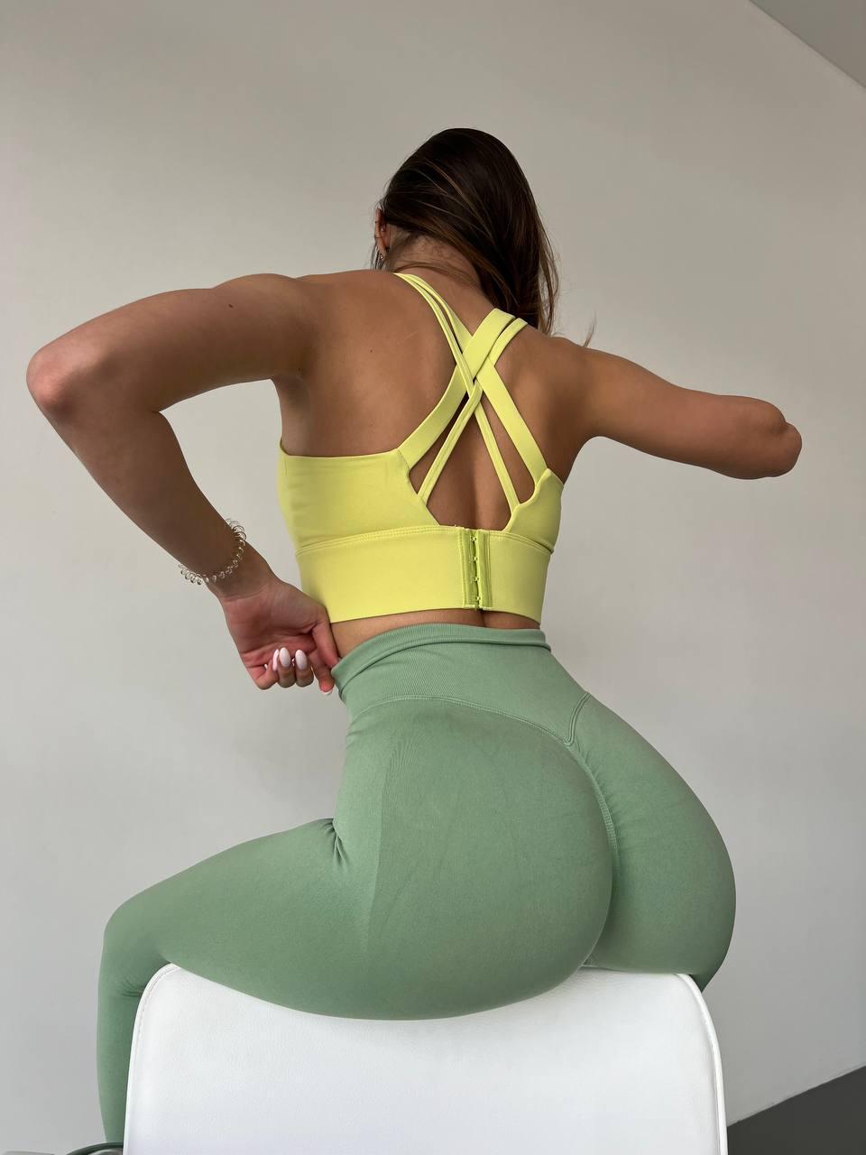 Леггинсы c эффектом пуш-ап S Фисташковый (XA014S) - фото 2 Леггинсы c эффектом пуш-ап S Фисташковый (XA014S) - фото 2