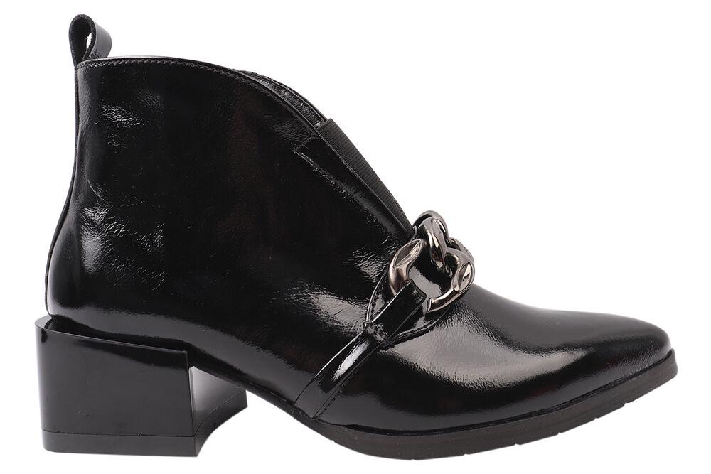 Ботильйони жіночі Marko Rossi зі шкіри на підборах р. 38 Чорний (121-21DH) - фото 3 Ботильйони жіночі Marko Rossi зі шкіри на підборах р. 38 Чорний (121-21DH) - фото 3