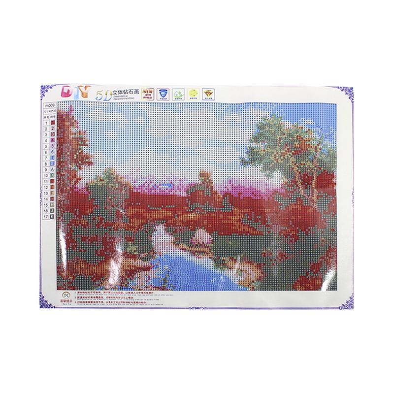 Алмазная мозаика Lesko DIY M009 Осень в горах
