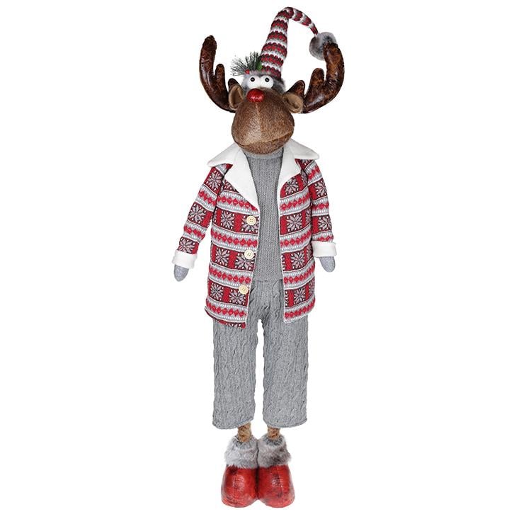 Мягкая игрушка новогодняя BonaDi Олень Мальчик (746992)