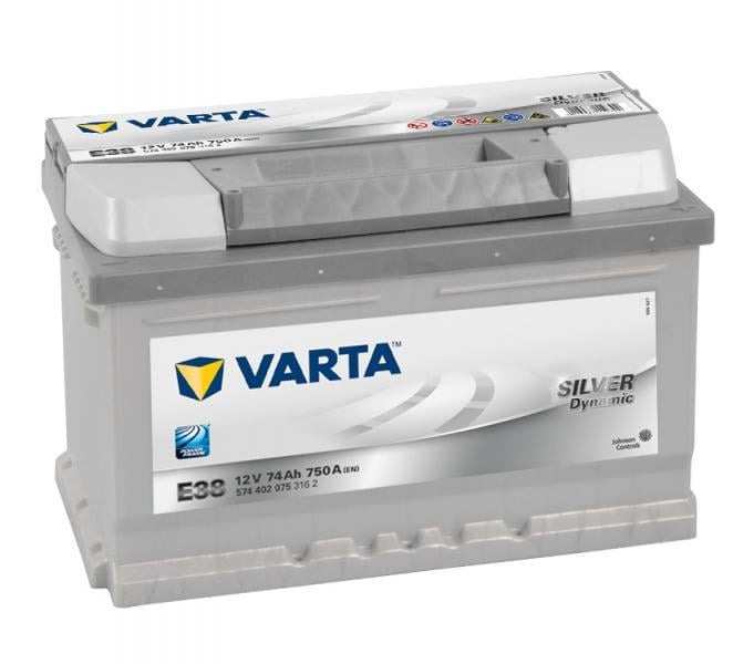 Аккумулятор автомобильный Varta Silver Dynamic E38 6СТ-74Ah АзЕ 750A EN (574402075)