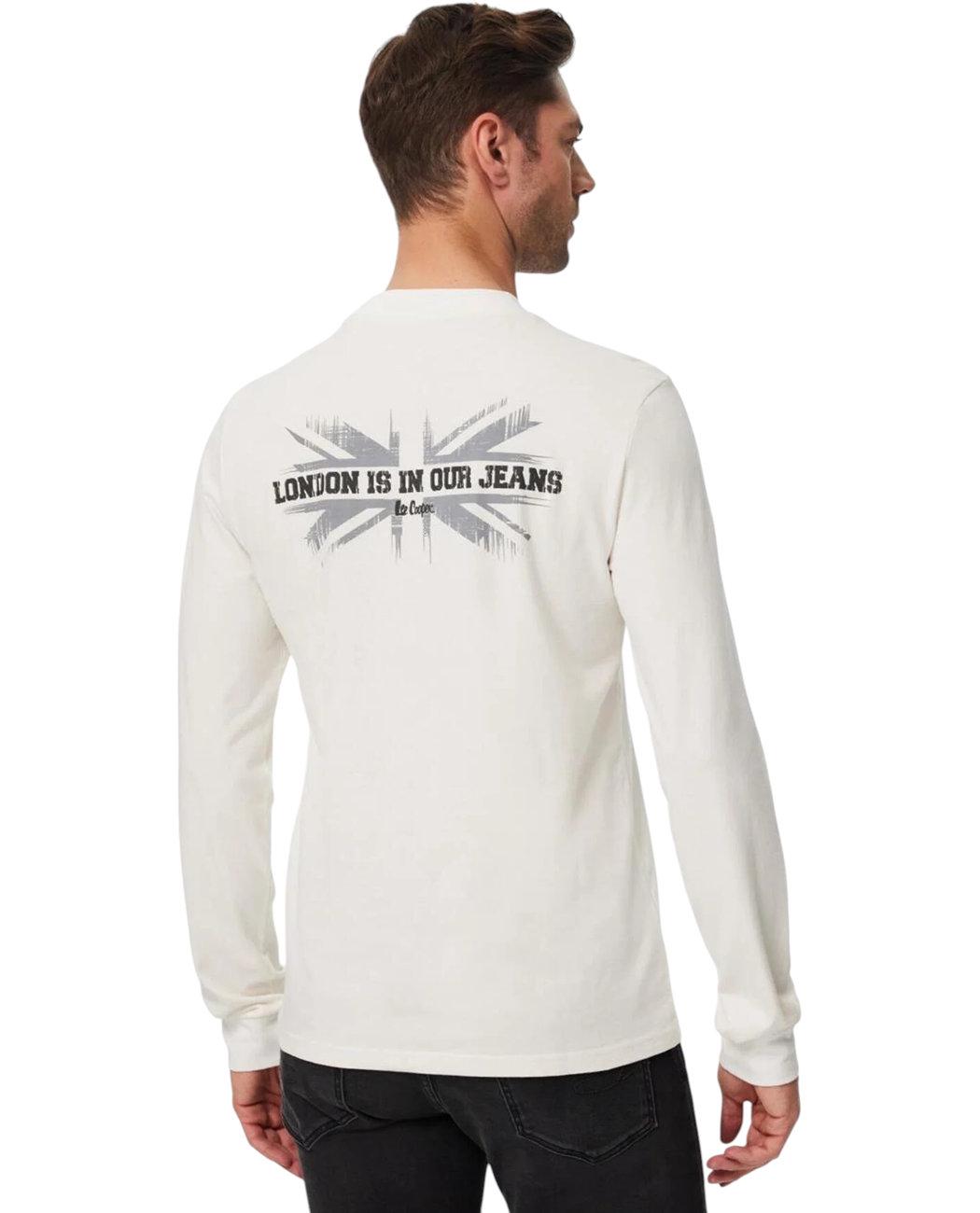 Футболка-лонгслив мужская Lee Cooper Deny 241LCM242003.1107 XL Белый (8682272508495) - фото 2 Футболка-лонгслив мужская Lee Cooper Deny 241LCM242003.1107 XL Белый (8682272508495) - фото 2