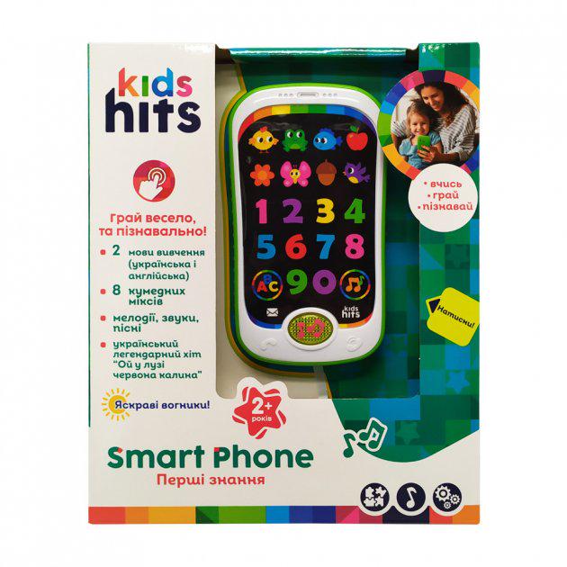 Музыкальный телефон Детский Kids Hits на украинском языке Белый (KH03/001-002)