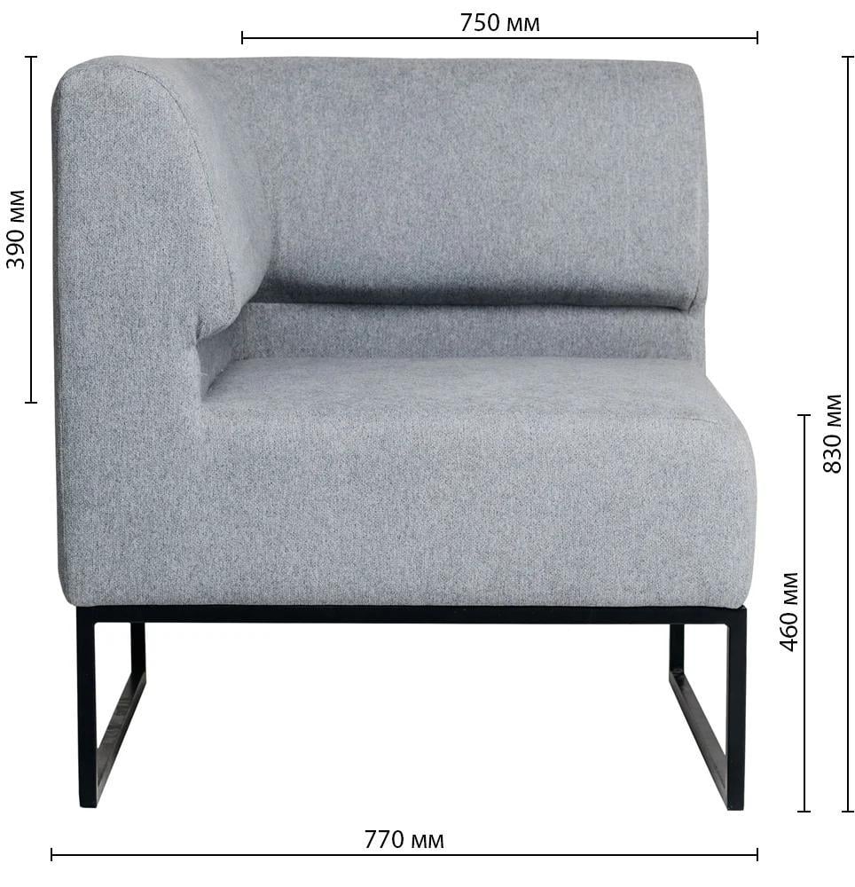 Диван модульний Lounge кутовий екошкіра Cloud 77х77х83 см White (rich_sofa_00411) - фото 3