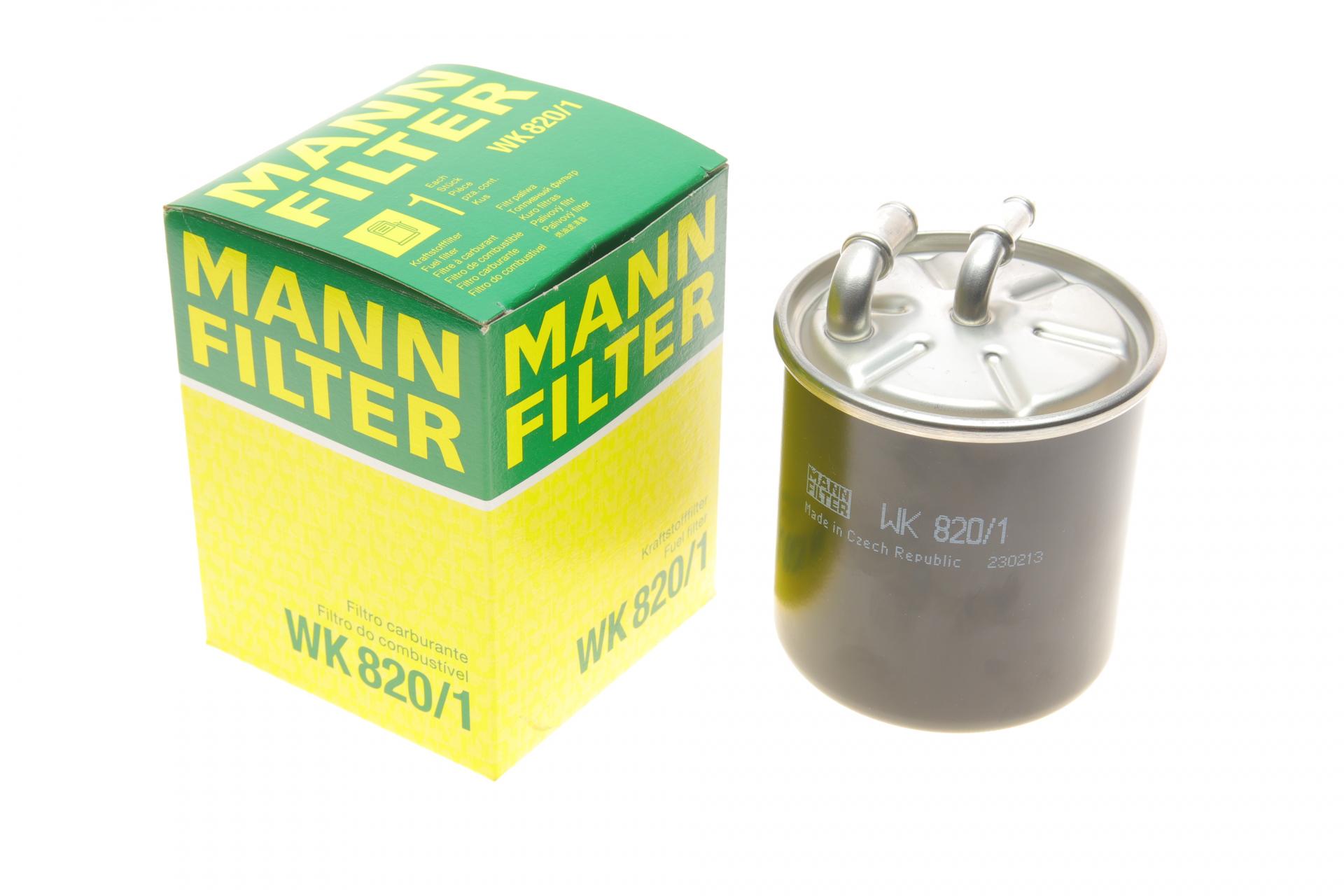 Фильтр топливный Mann-Filter для MB Sprinter 06-/Vito 2,0-4,0D 03- OM640/611/642/646/651 (WK 820/1)