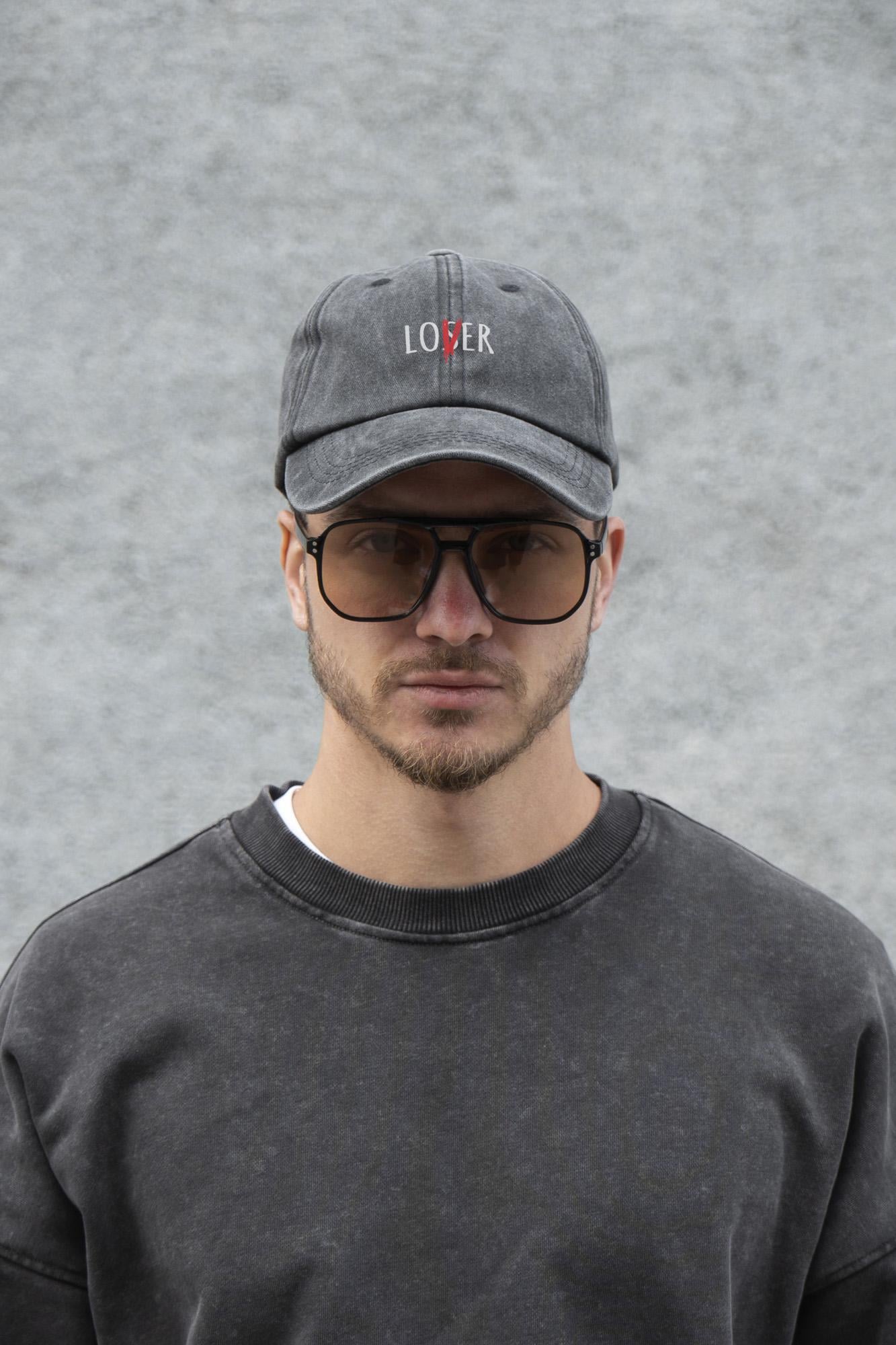 Бейсболка мужская Vintage Without с принтом Lover Black (8049833)