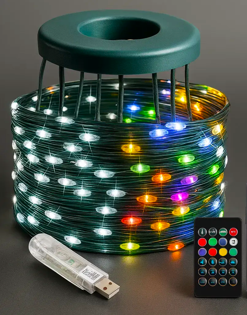 Гірлянда Кінський хвіст від USB 2,5 м 250 LED з пультом Різнокольоровий (234583124)