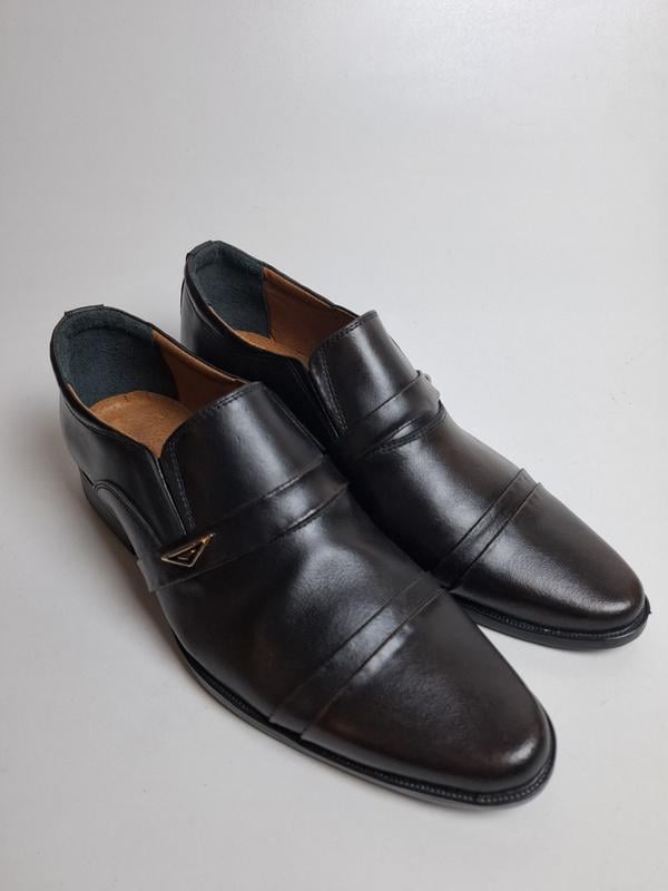Туфлі чоловічі L-SHOES натуральна шкіра р. 44-29,5 см Коричневий (2308)