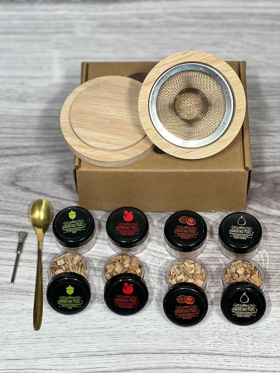 Набор для копчения коктейлей в коробке 8 баночек