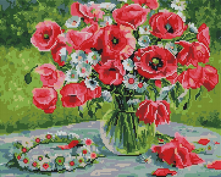 Алмазная мозаика Brushme Венчик полевых цветов 40x50 см (GF4795)