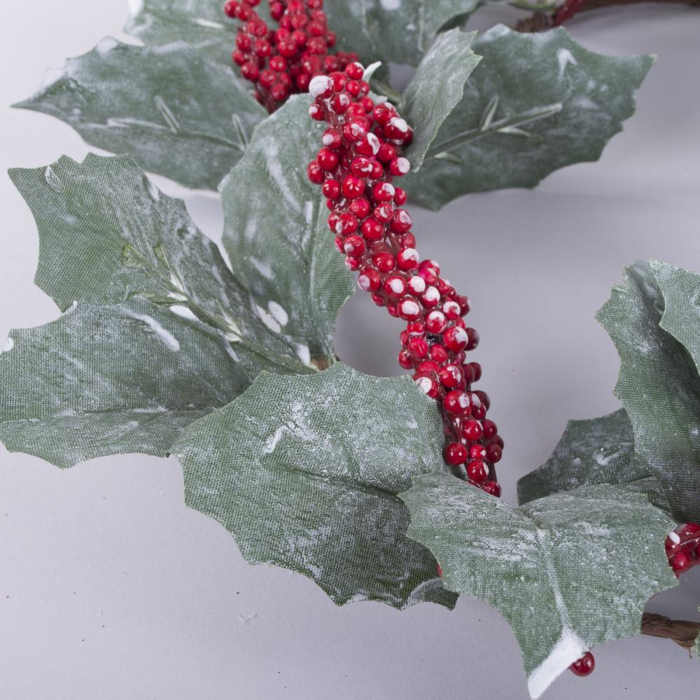 Вінок з листя падуба з ягодами 35 см (3950) - фото 2