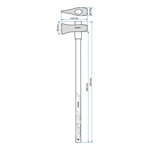 Колун кований Intertool HT-0273 2500 г - фото 9