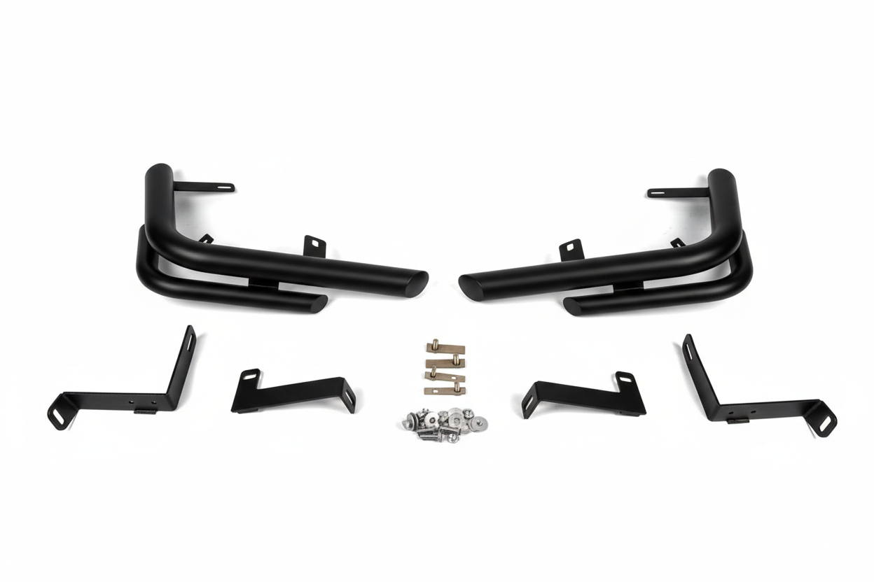 Задні кути CAN AK003-Double для Nissan X-trail T31 2007-2014 рр. нержавіюча сталь 2 шт. Чорний (187635)