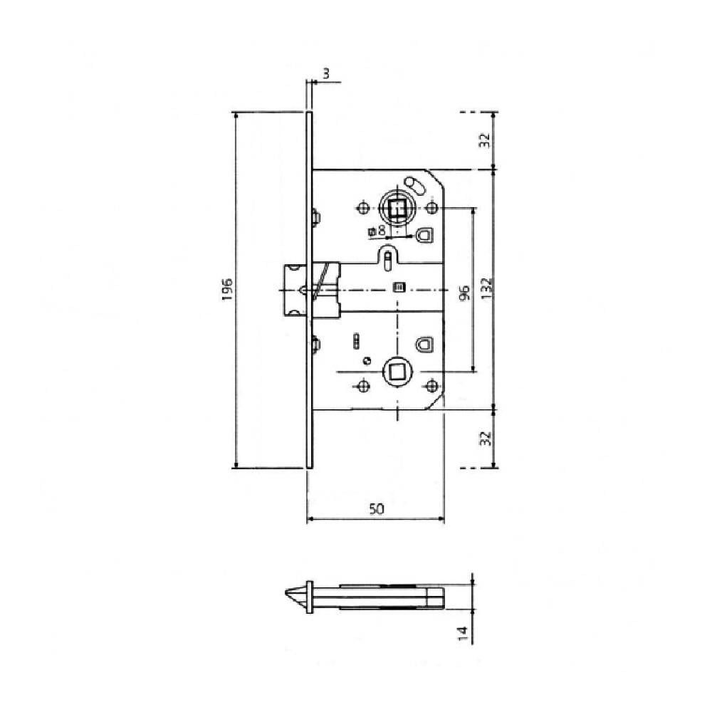 Механизм межкомнатный AGB Mediana Polaris WC B06102.50.41 Сатин - фото 2