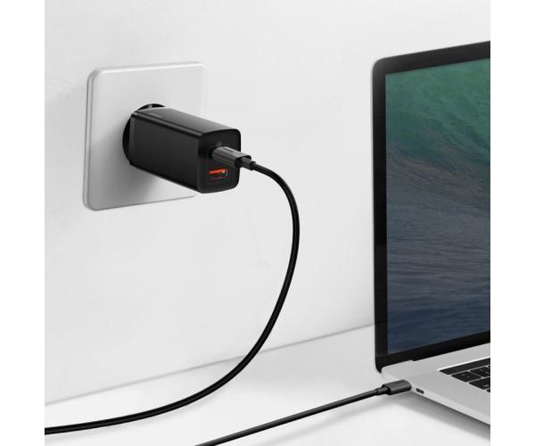 Устройство сетевое зарядное BASEUS GaN Lite CCGAN2L-B01 USB QC3.0 Type-C 65W 5A Black - фото 3