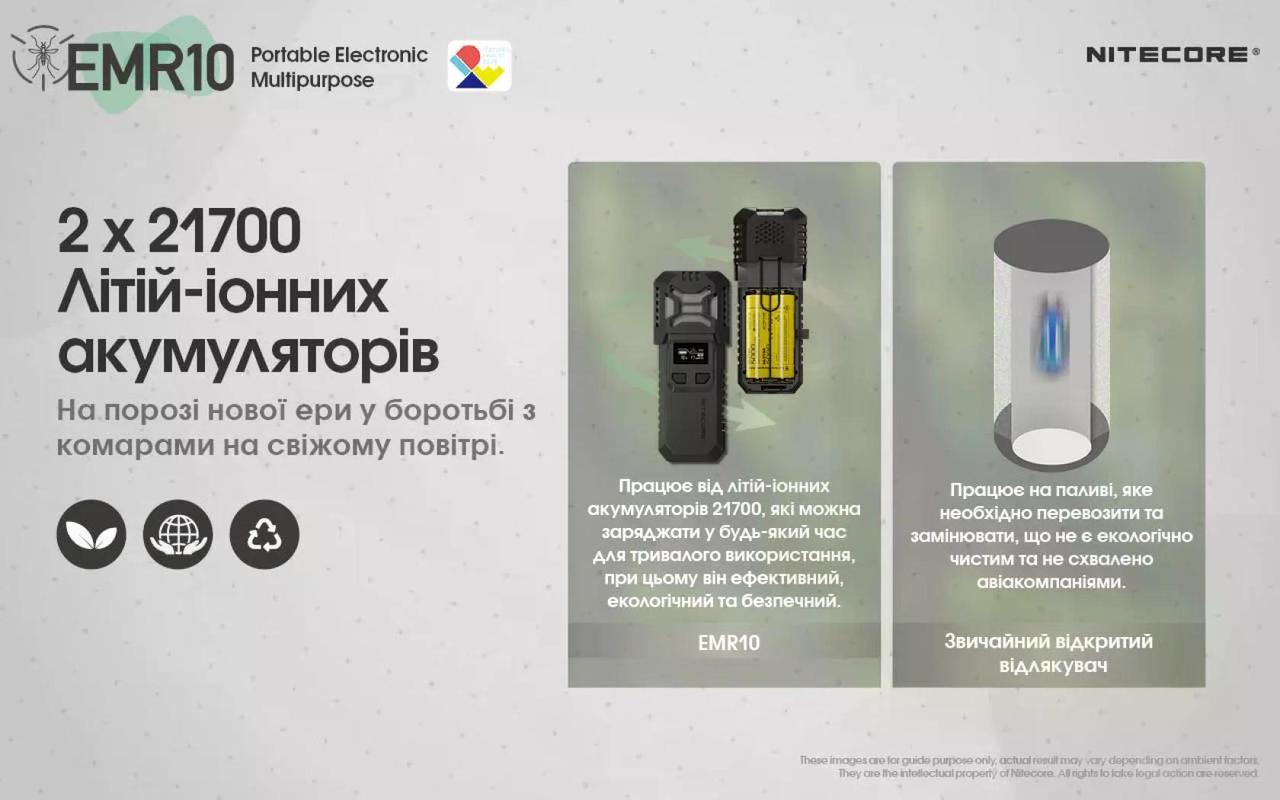 Фумігатор бездротовий Nitecore EMR10 Set з акумуляторами Power Bank (2687394355) - фото 7 Фумігатор бездротовий Nitecore EMR10 Set з акумуляторами Power Bank (2687394355) - фото 7