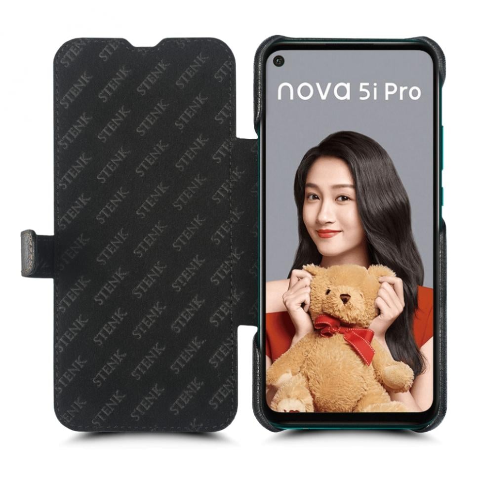 Чехол книжка Stenk Premium для Huawei Nova 5i Pro Черный (68486)