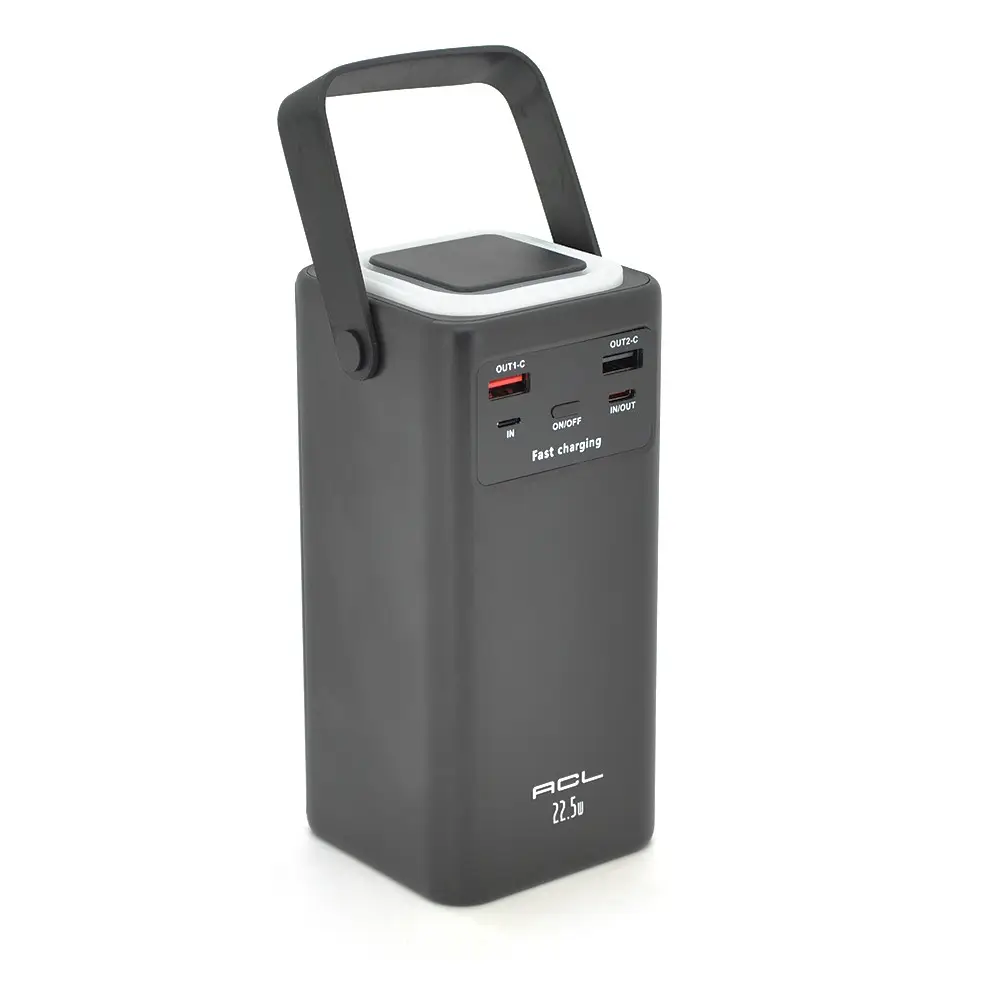 Повербанк ACL PW-113 PD20W+QC3.0 22,5W 50000 mAh с фонарем Черный