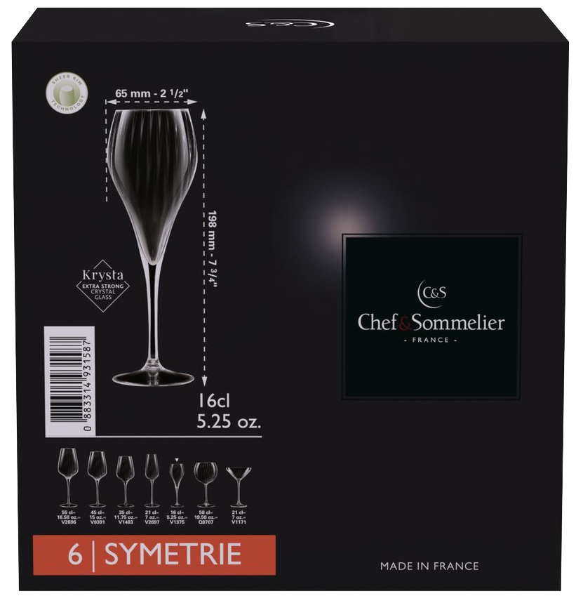 Келих для шампанського Chef&Sommelier SYMETRIE 6 шт. 160 мл (UG-V1375/1) - фото 7