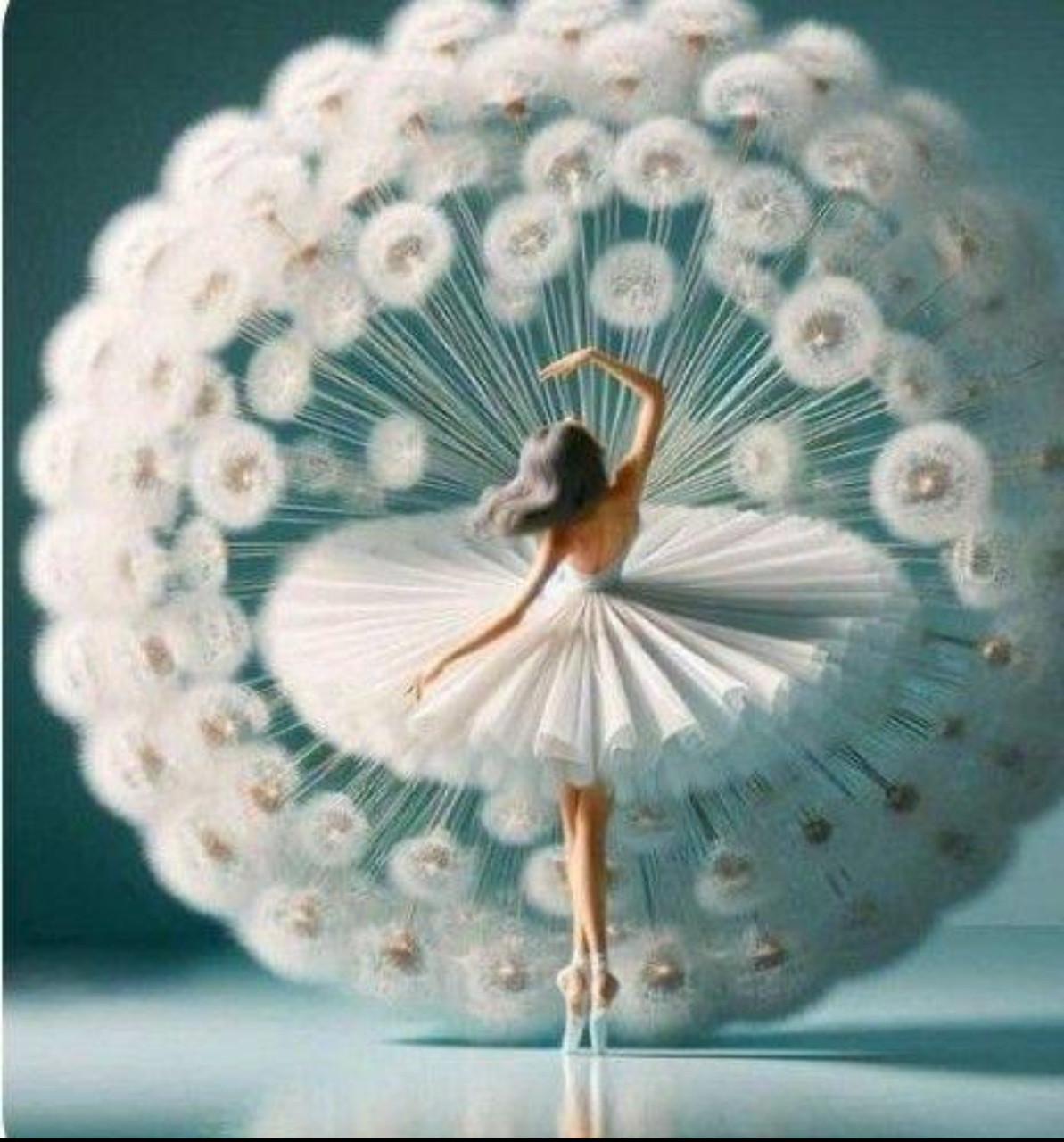 Алмазная мозаика Девушка в одуванчиках с голограммными камешками 40х40 см (2802598058)