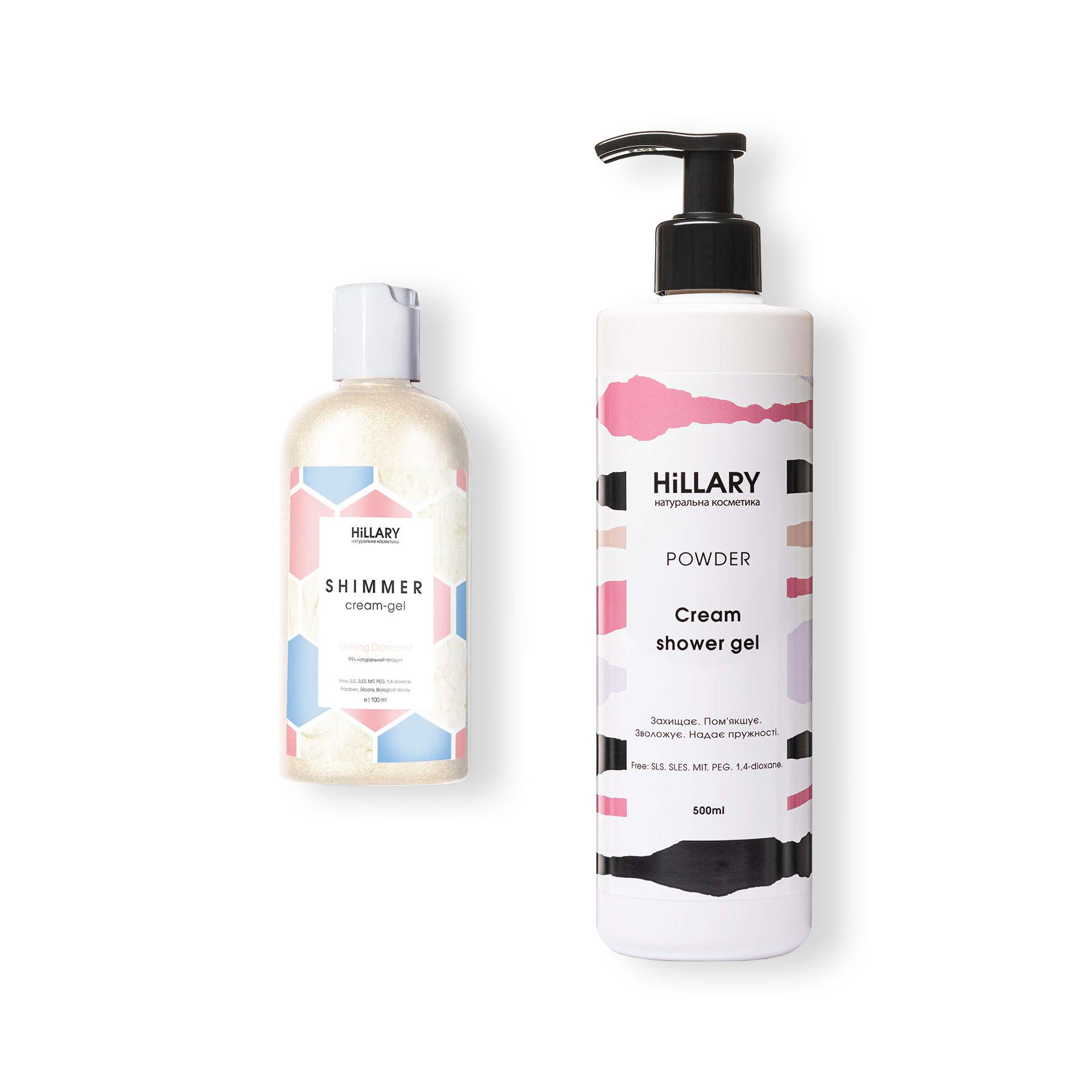 Крем-шиммер для тела Shining Diamond и натуральный крем-гель для душа