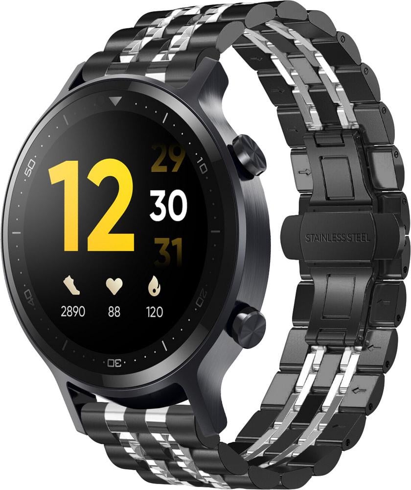 Браслет металевий Spinye Line для Realme Watch S Black Silver (28989-03)