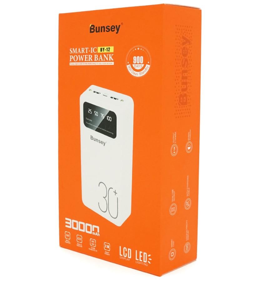 Повербанк VOLTRONIC Bunsey BY12 30000 mAh QC22.5W/PD20W Input MicroUSB-Type-C Output 2USB/Type-C White - фото 4