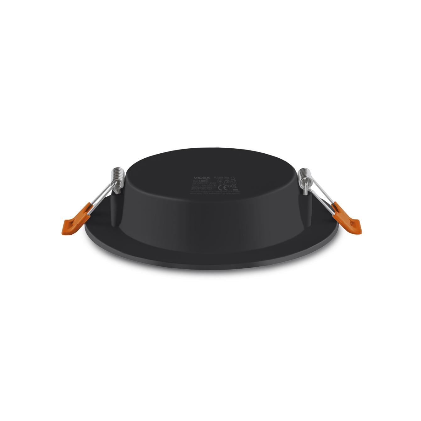 Світильник LED Videx Back вбудований круглий 6W 5000K Black (27866)