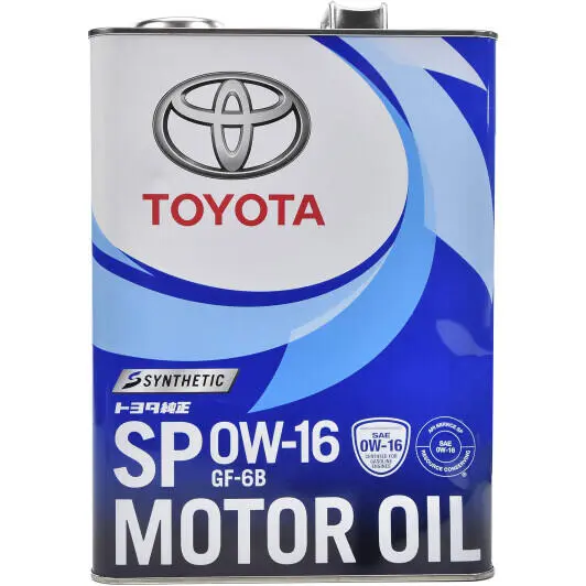 Моторное масло Toyota 0W-16 SN/GF-6 4 л (0888014405)