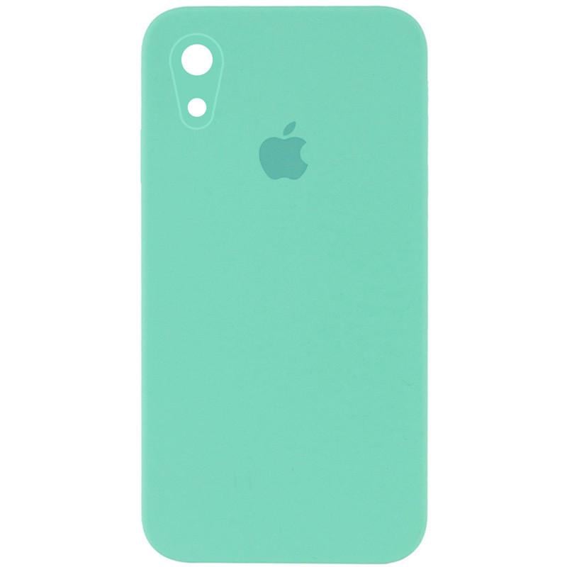 Протиударний чохол Silicone Case Square Full Camera Protective (AA) для Apple iPhone XR (6.1") Бірюзовий / Turquoise