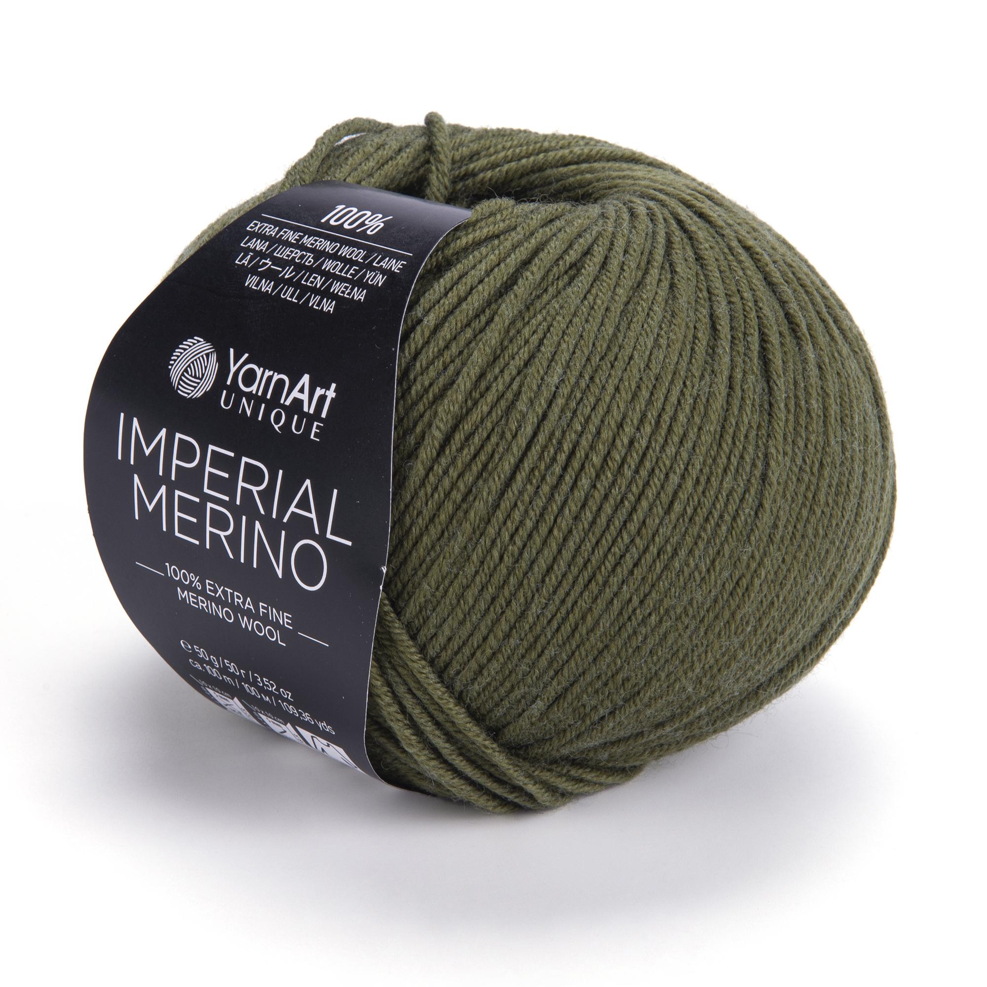 Пряжа YarnArt Imperial Merino 3334 Хаки (6256)