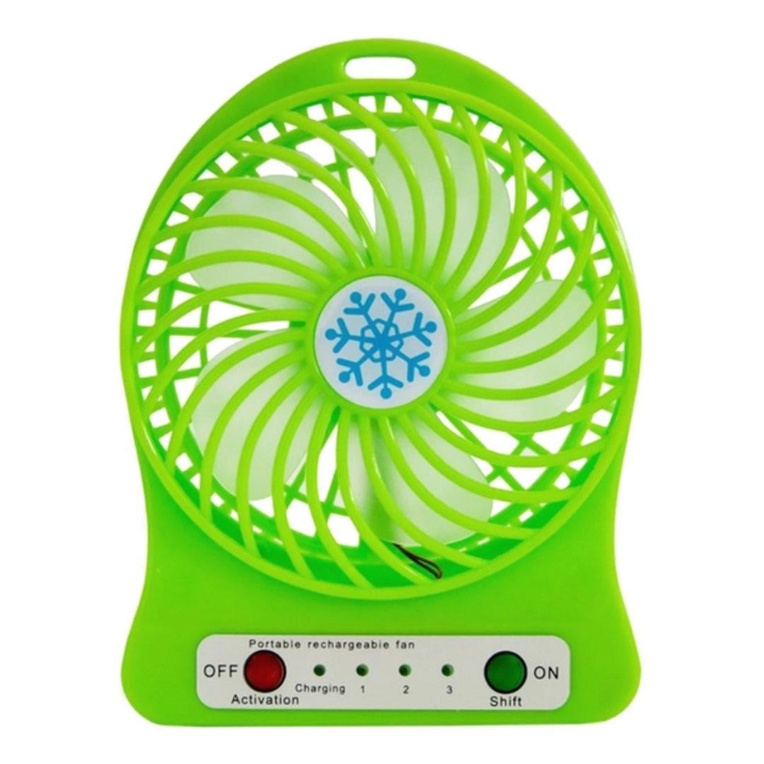 Настольный вентилятор Mini Fan USB аккумуляторный Зеленый (aec1701c)