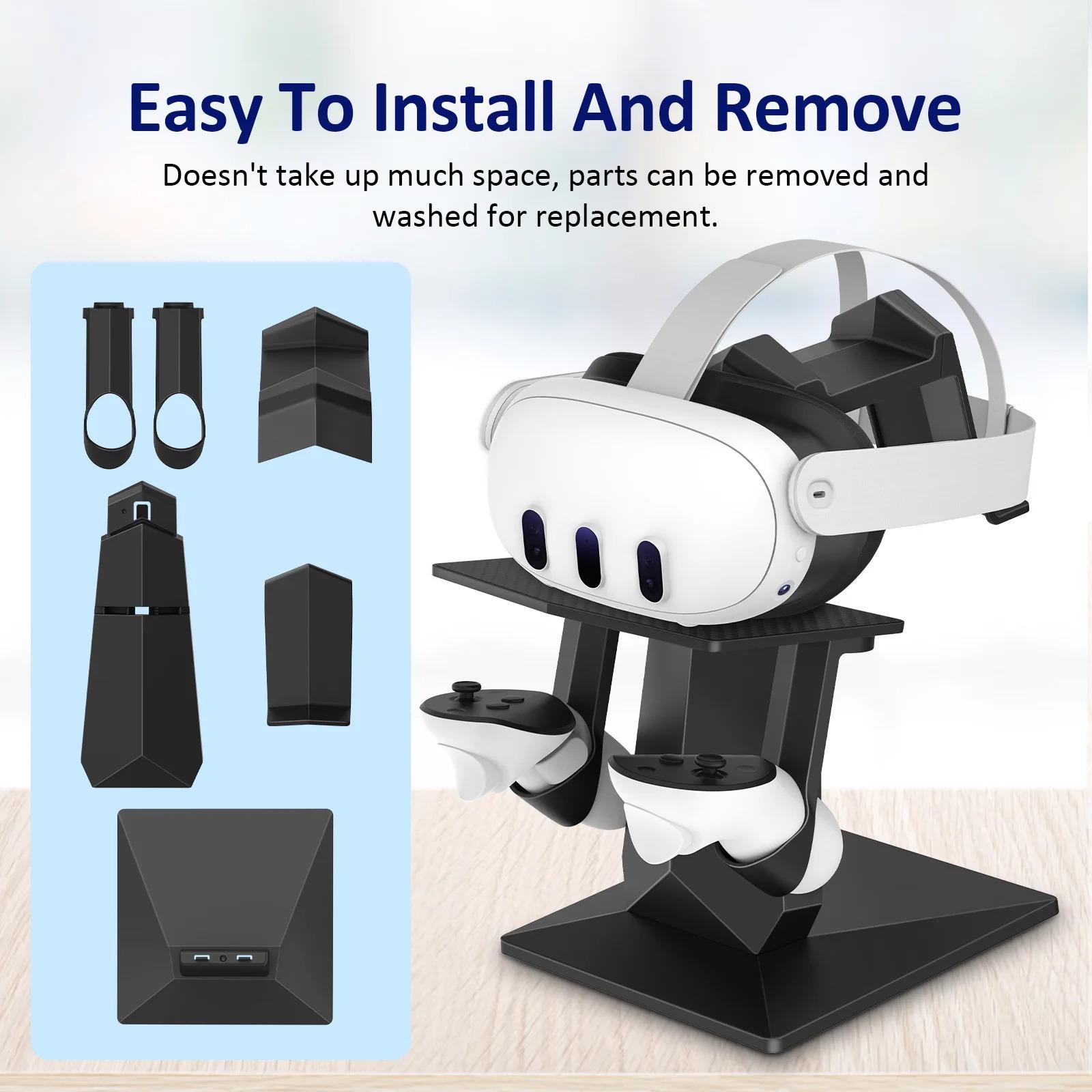 Стенд подставка для Meta Quest 3 и других VR гарнитур Black (ACS-SPMQ3AObl) - фото 2