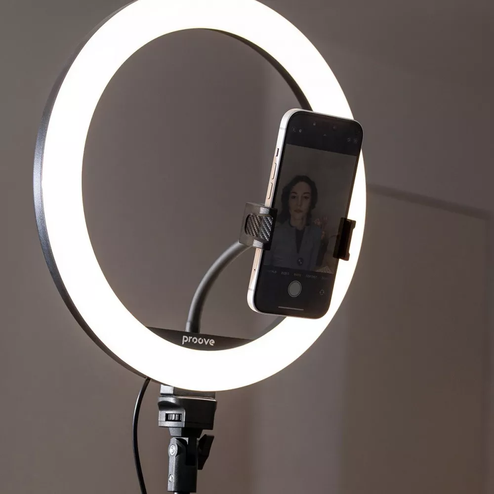 Лампа кольцевая Proove Halo 12" с триподом и пультом 17 режимов освещения RGB LED штатив 1,6 м (632001) - фото 9 Лампа кольцевая Proove Halo 12" с триподом и пультом 17 режимов освещения RGB LED штатив 1,6 м (632001) - фото 9