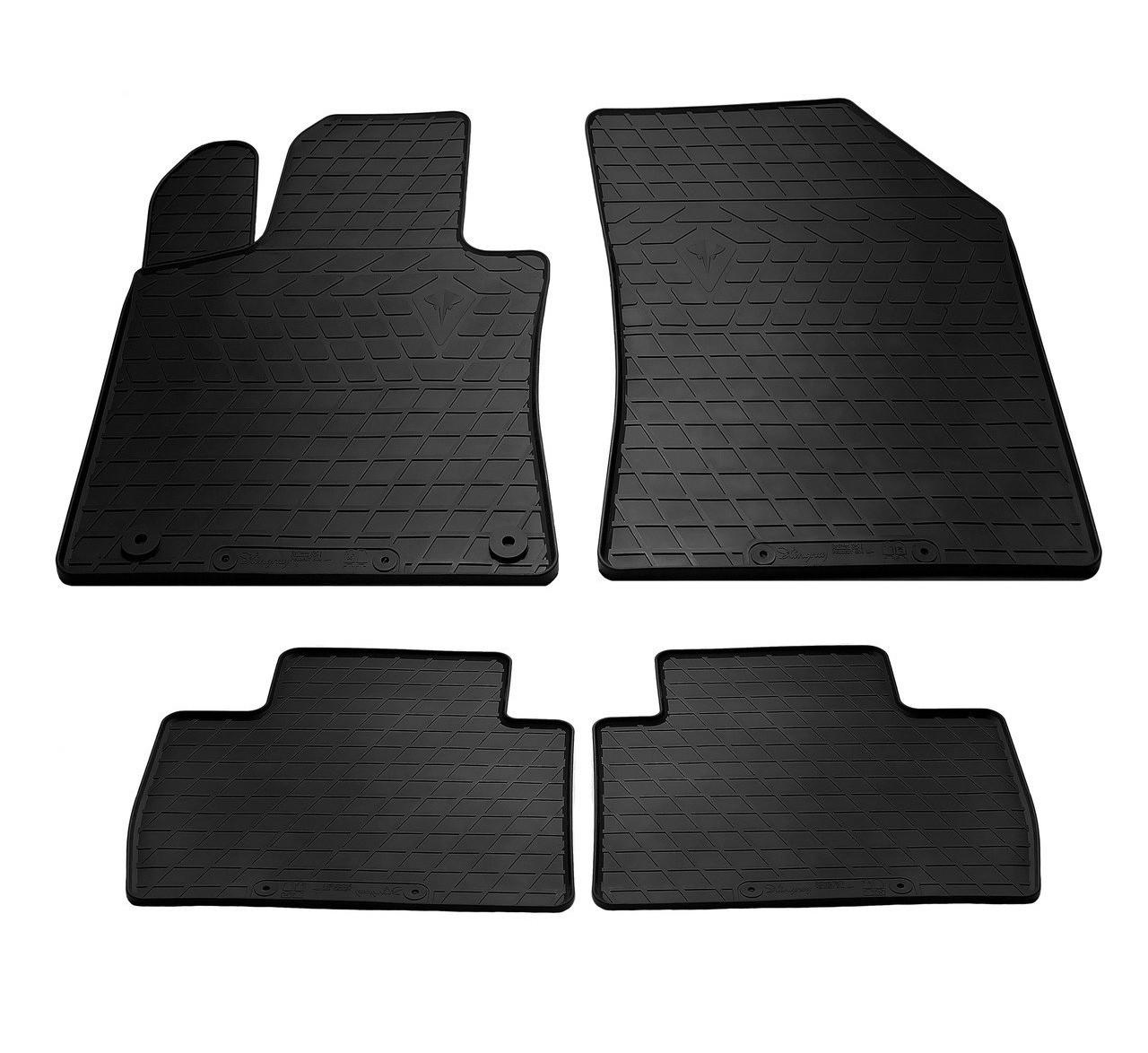 Килимки гумові Peugeot 508 18 2016 plastic clips CP2 Stingray 4 шт.