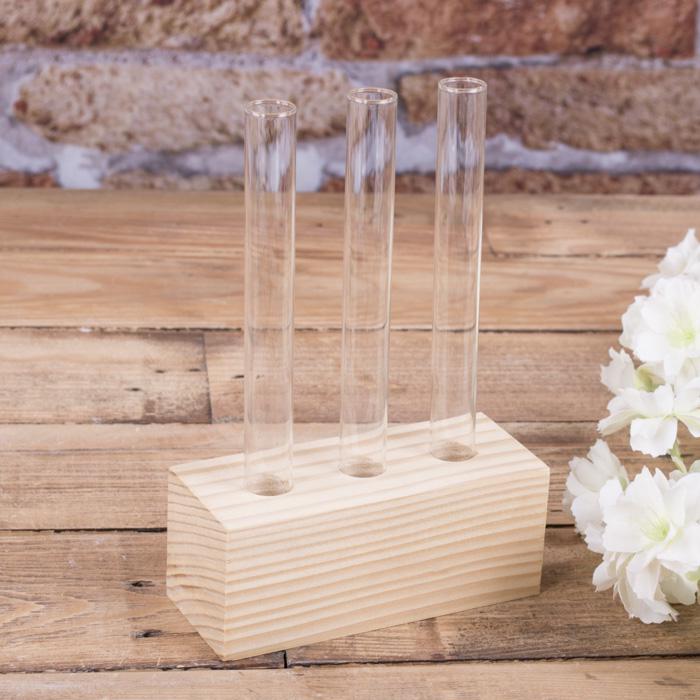 Подставка-ваза на 3 пробирки эко (4654-2)