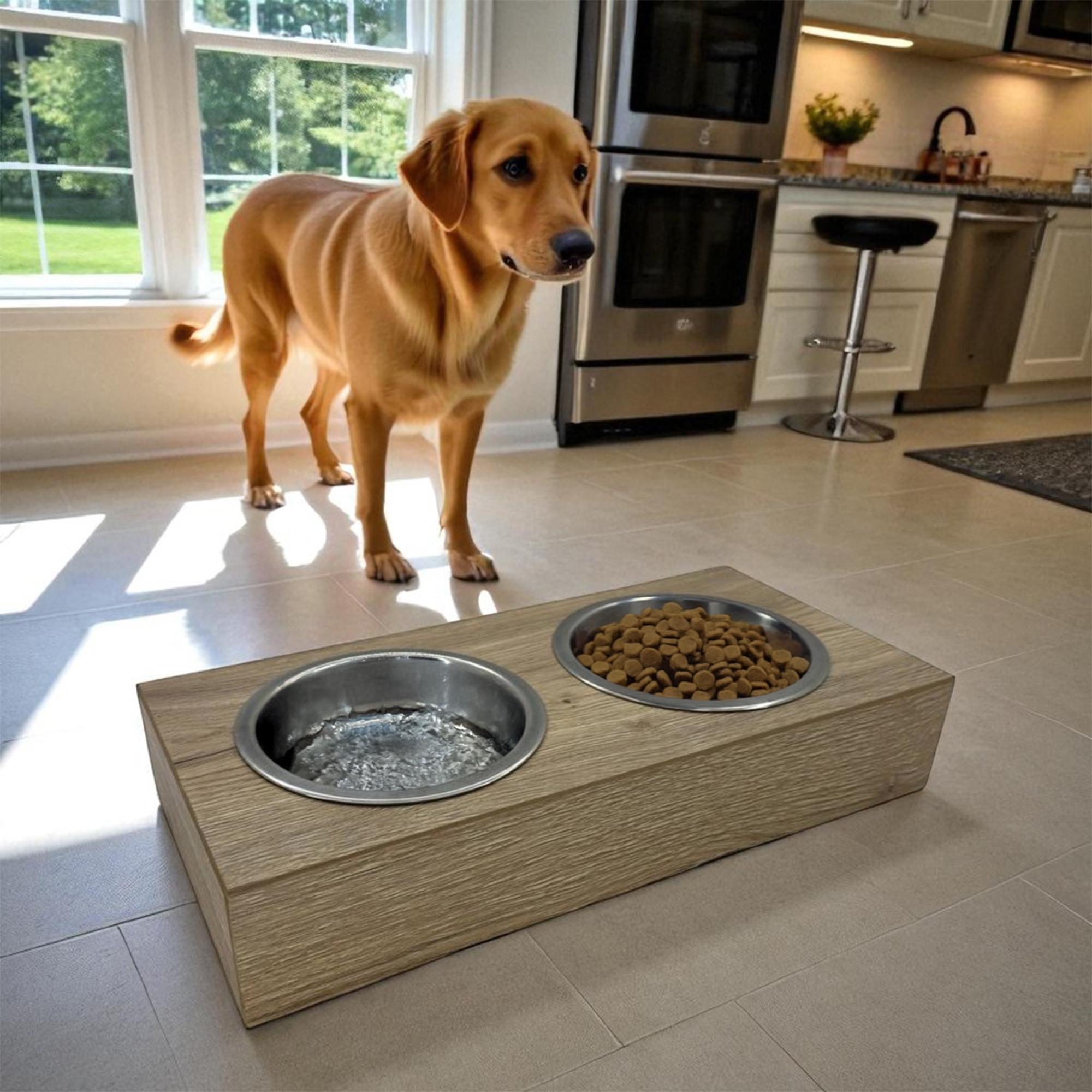 Миска для собак двойная на подставке из фанеры с покрытием Eger - фото 4 Миска для собак двойная на подставке из фанеры с покрытием Eger - фото 4