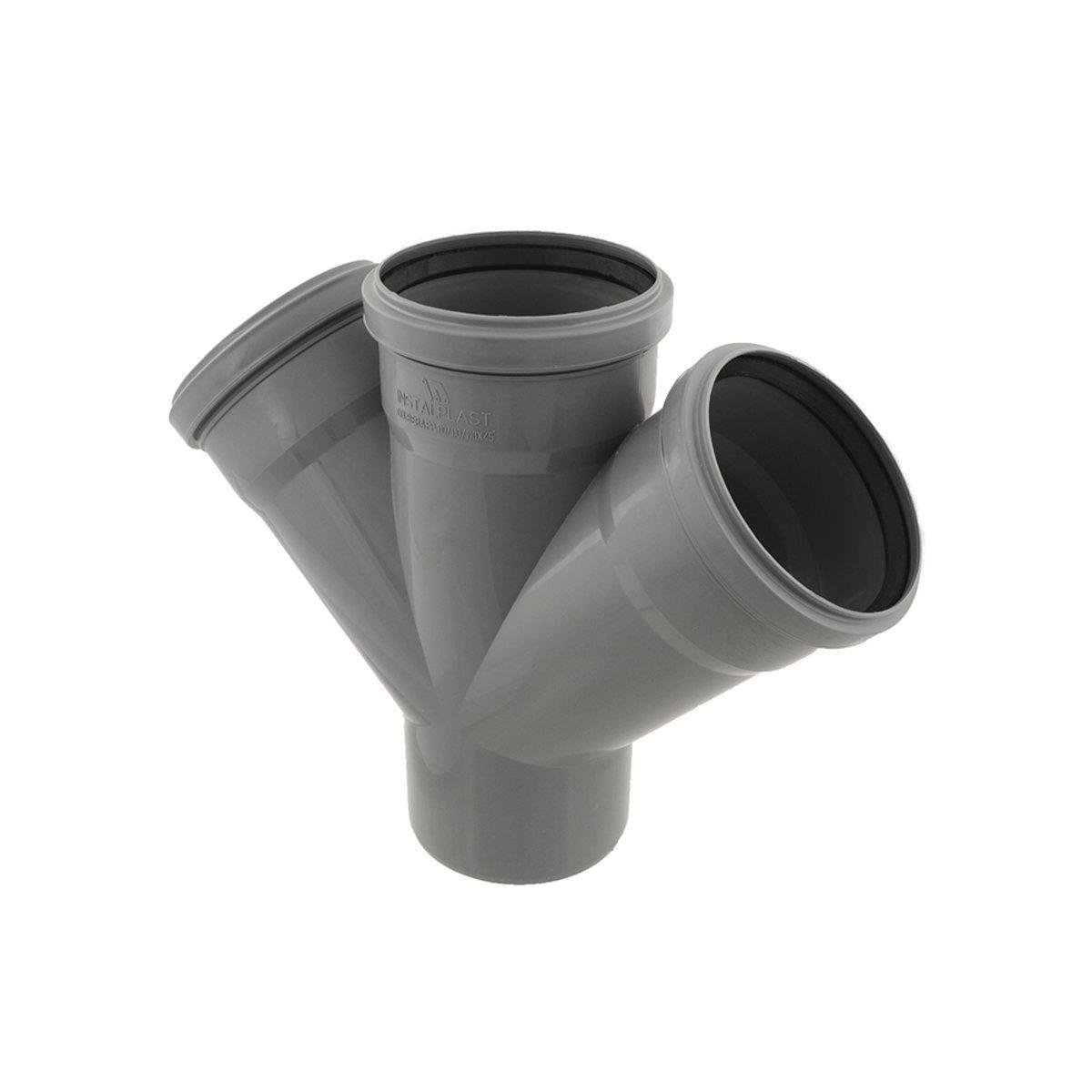 Крестовина канализационная внутренняя Інсталпласт Ф 110 мм 45° (2084)