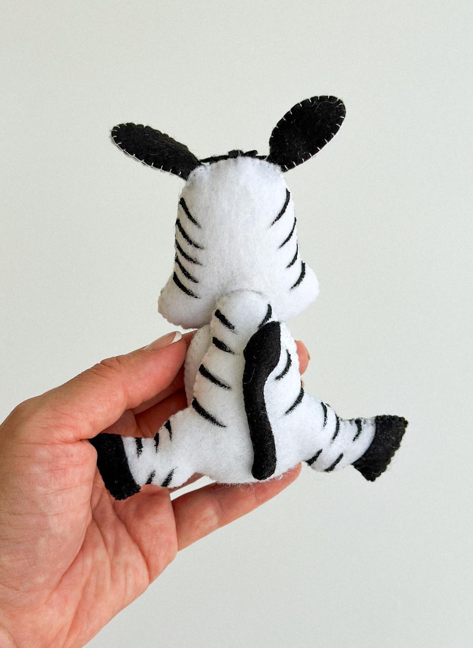 Мягкая игрушка фетровая зебра ручная работа (29472385) - фото 5 Мягкая игрушка фетровая зебра ручная работа (29472385) - фото 5