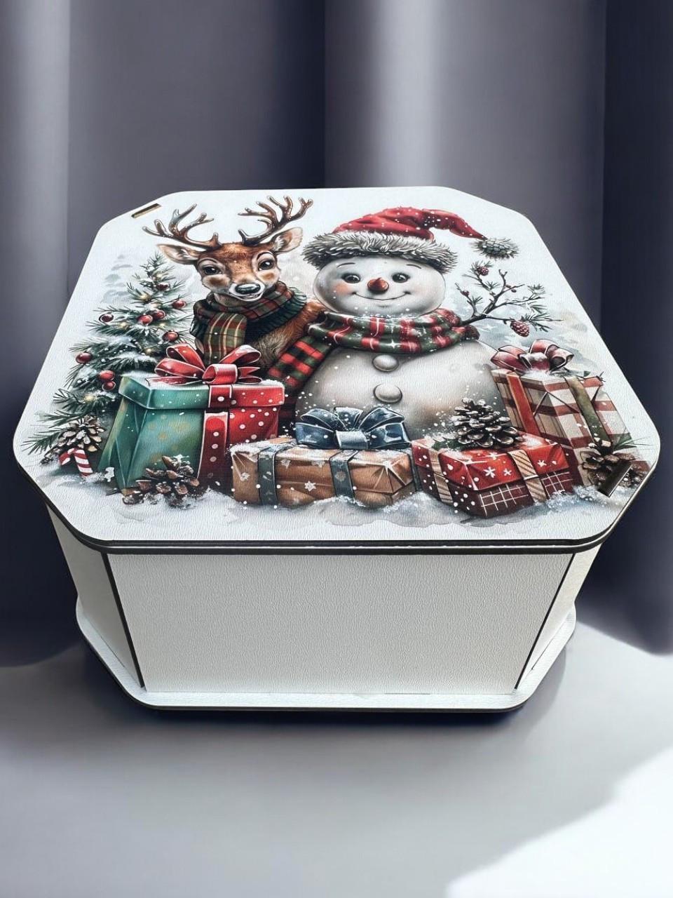 Подарочная коробка квадратная №5 ХДФ 29x29x10 см (2430502155)