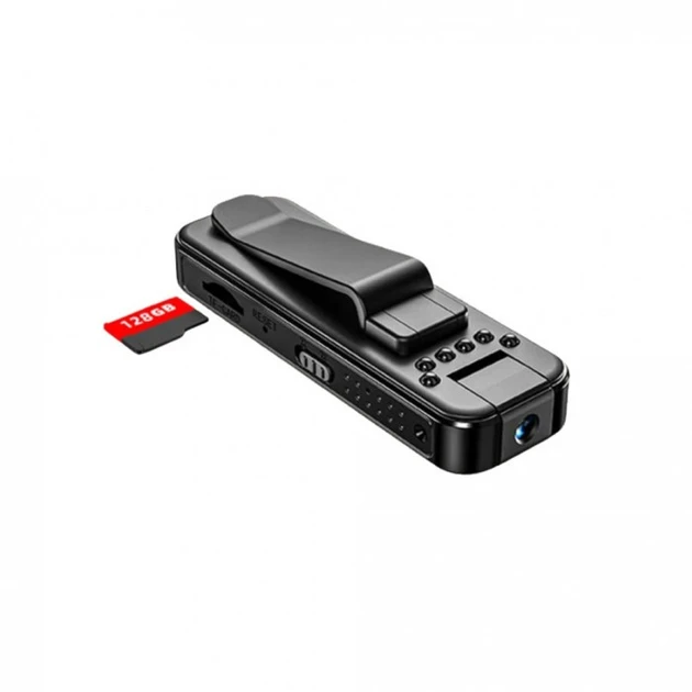 Боді-камера нагрудна L7 для відеоспостереження з поворотним об'єктивом та кріпленням на одяг (9528) - фото 7