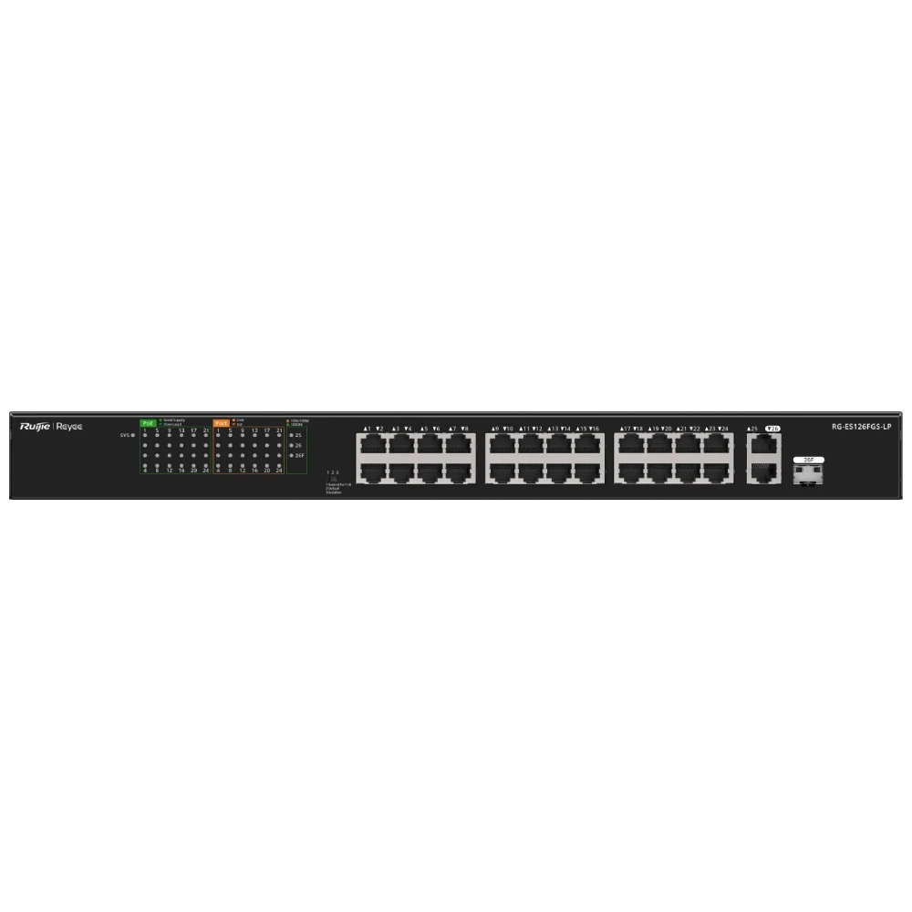 Комутатор 26 портів некерований Ruijie Reyee RG-ES126FGS-LP PoE (2881243416)