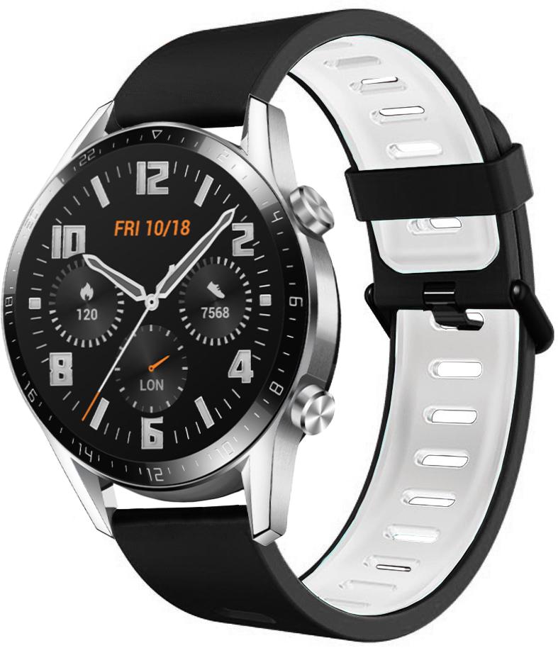 Ремешок Traf для Huawei Watch GT/GT2 22 мм Black/White (20430)
