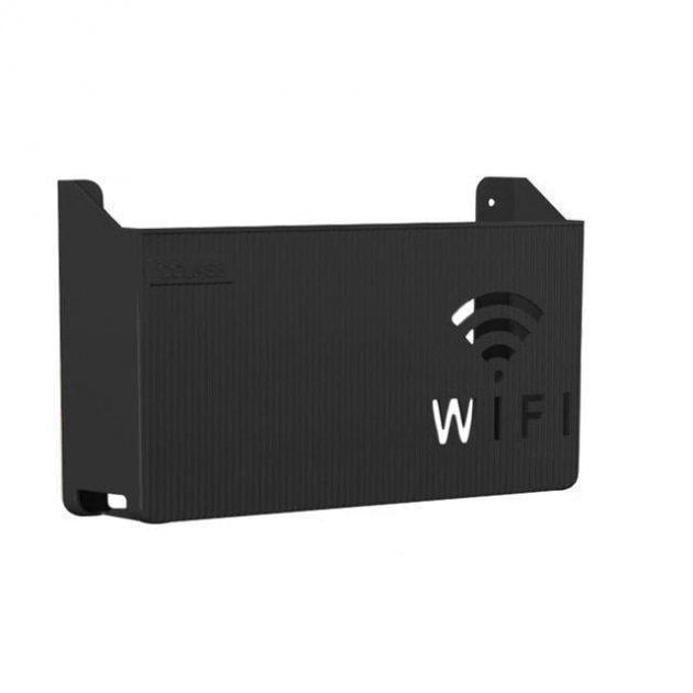 Полка-держатель для роутера Colnse настенная пластиковая 24,5x6x14 см Черный (CLNSBP) - фото 1 Полка-держатель для роутера Colnse настенная пластиковая 24,5x6x14 см Черный (CLNSBP) - фото 1