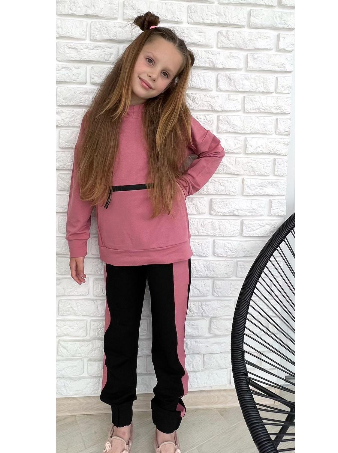 Спортивний костюм для дівчинки Kidzo 2101 122 см Темний пудровий