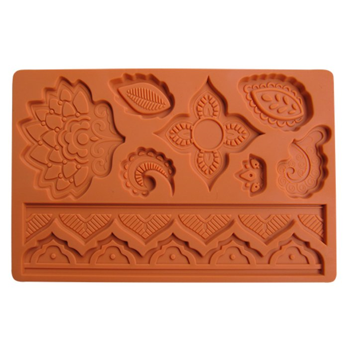 Молд силиконовый Empire EM8426 Цветочки с выемкой 200x125 мм (iz13248)