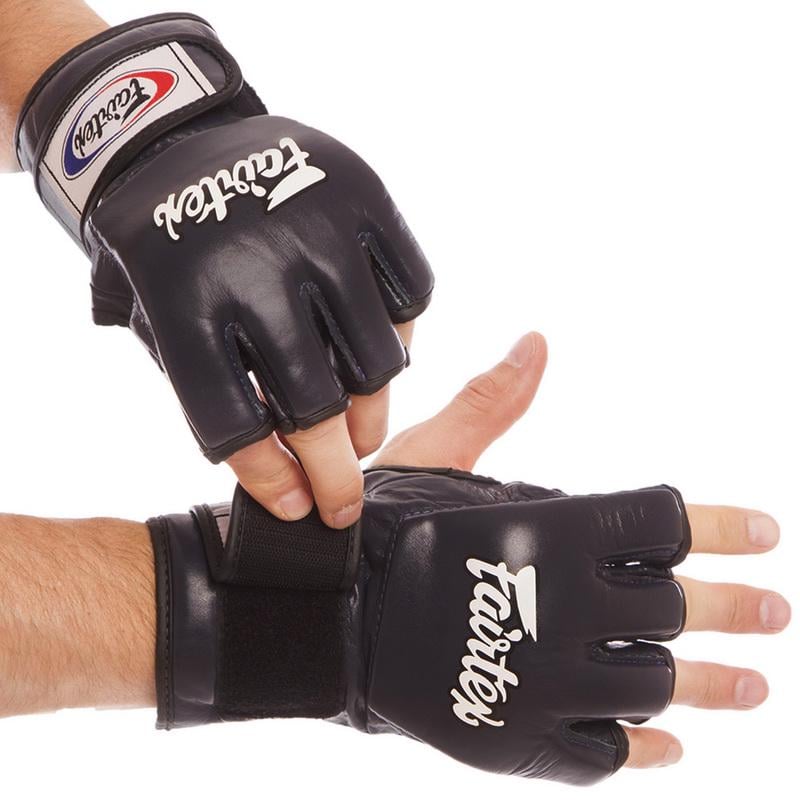 Перчатки для смешанных единоборств MMA кожаные FAIRTEX XL Синий (AN008398)